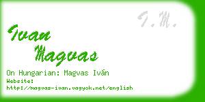 ivan magvas business card